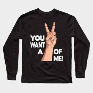 Victory sign fingers Long Sleeve T-Shirt